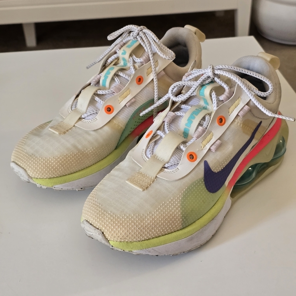 Nike Air Max 2021 Sneakers - Cream, Purple, Green Accents